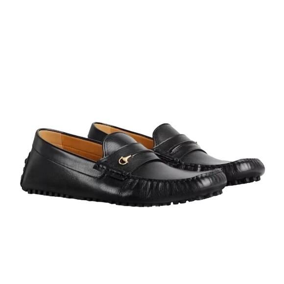 GUCCI Horsebit Moccasin Quentin Driving Loafers Black Men's Size G12 US 12.5 NEW - Picture 1 of 16